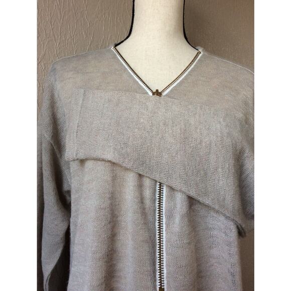 Soft Surroundings Valentina Sweater Women's Brown Zip V-Neck Pullover Size 1X - Picture 5 of 10